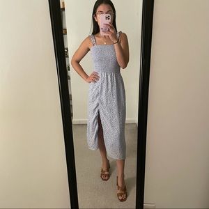 Abercrombie Smocked Floral Midi Dress